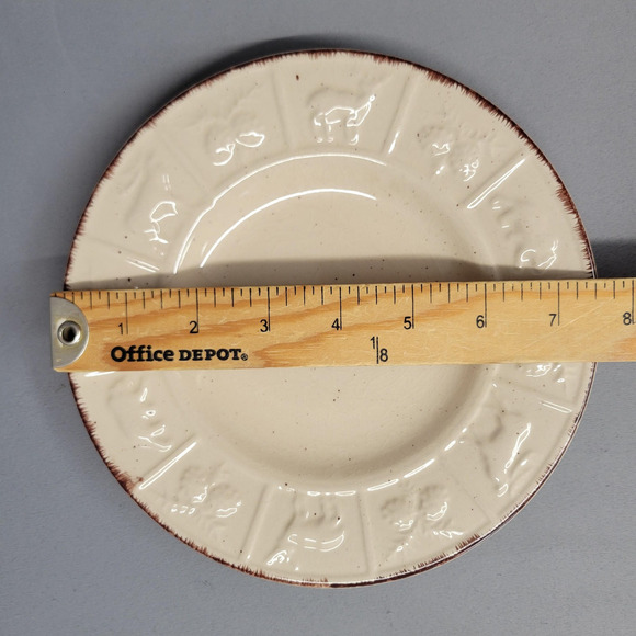 Bass Pro Shops Wilderness Salad Plate 7.5" Crackle Glaze Wildlife Animal Ceramic - Picture 5 of 11